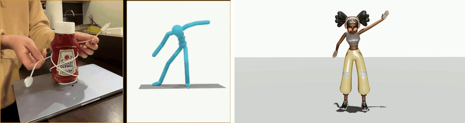 Physical-proxies-based reenactment comparison example