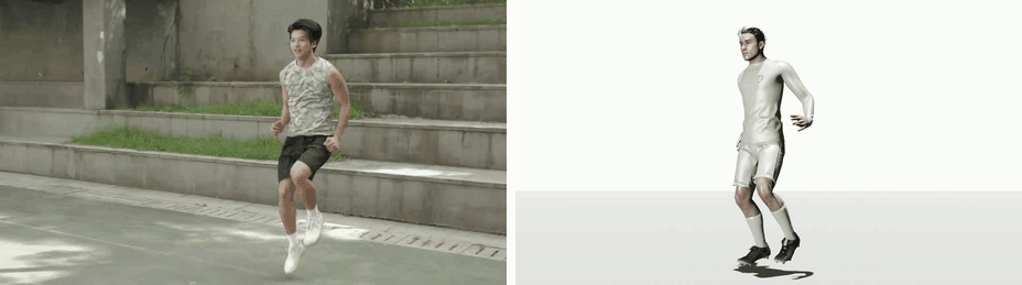 Human character reenactment example